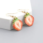Strawberry Slice Earrings